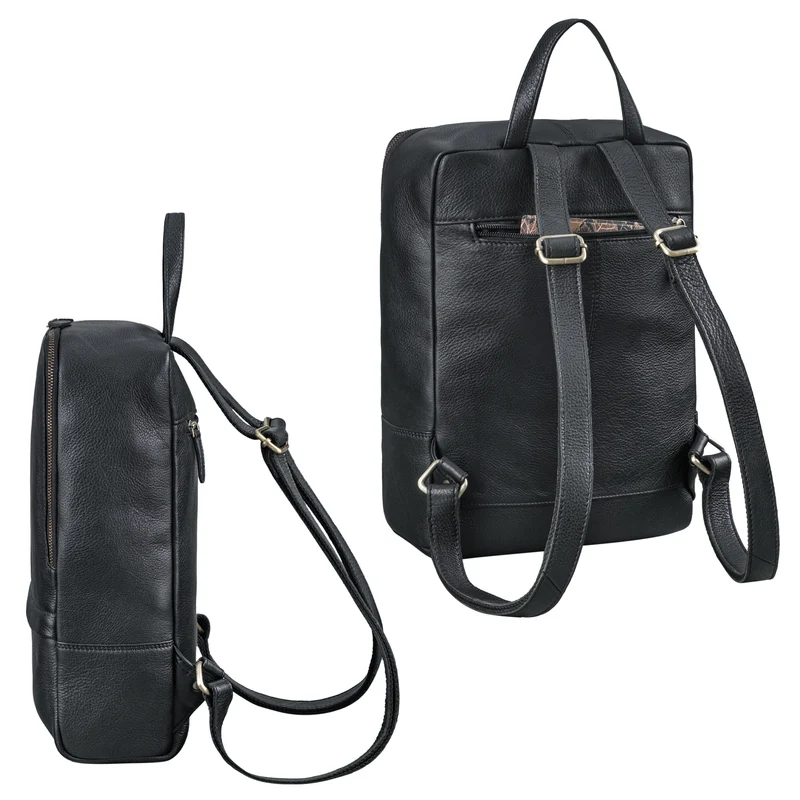 "Verona" Moderner Leder Rucksack für Damen & Herren Mittelgroß