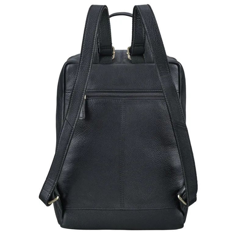"Verona" Moderner Leder Rucksack für Damen & Herren Mittelgroß