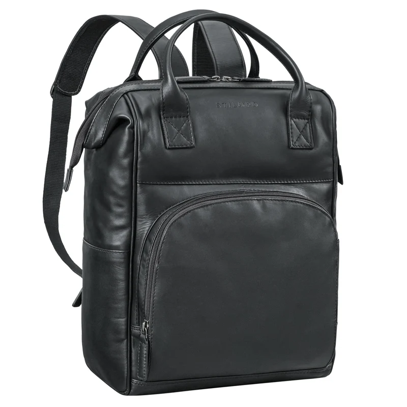 "Sia" Premium Damen Rucksack Leder Groß Laptoprucksack 15 15,3 Zoll