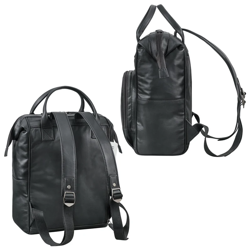 "Sia" Premium Damen Rucksack Leder Groß Laptoprucksack 15 15,3 Zoll