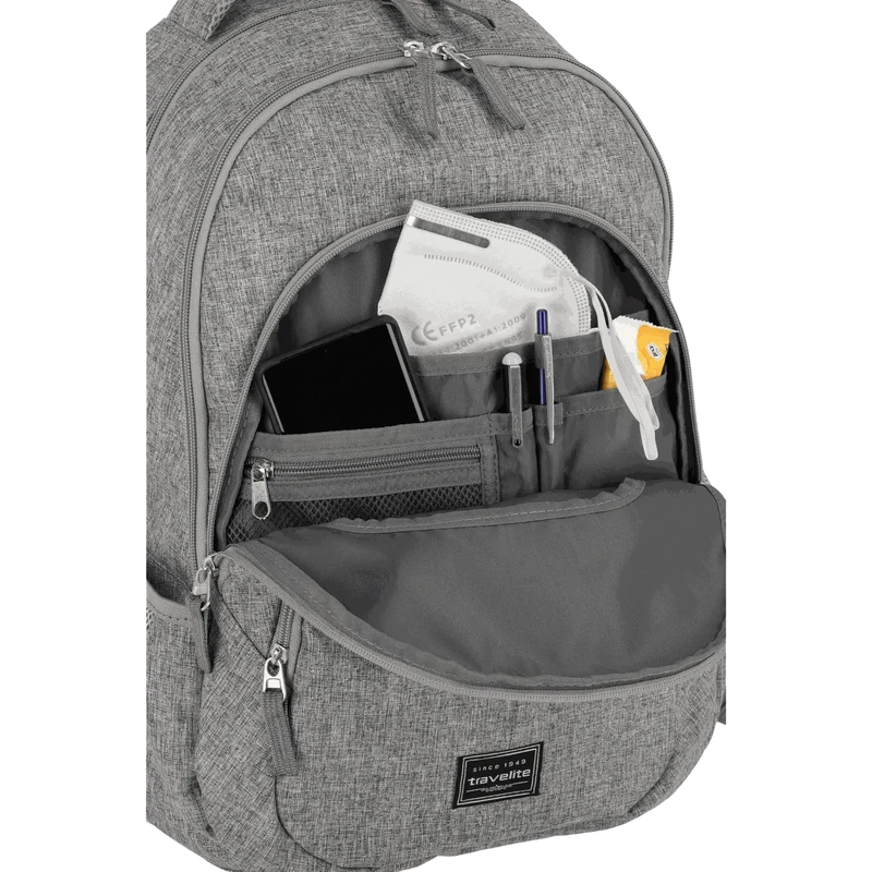 Travelite Basics Rucksack mit Laptopfach 45 cm -Hellgrau