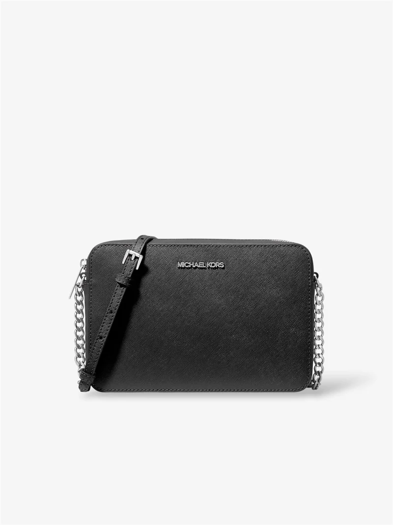 Michael Kors Jet Set Crossbody schwarz silber