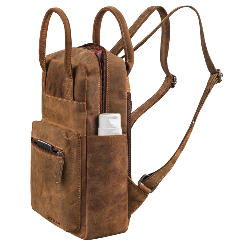 "Tima" Eleganter Damen Rucksack Leder Klein Für Laptop 13 13,3 Zoll