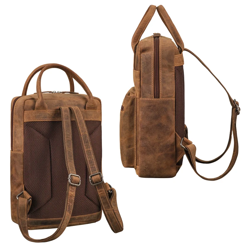 "Tima" Eleganter Damen Rucksack Leder Klein Für Laptop 13 13,3 Zoll