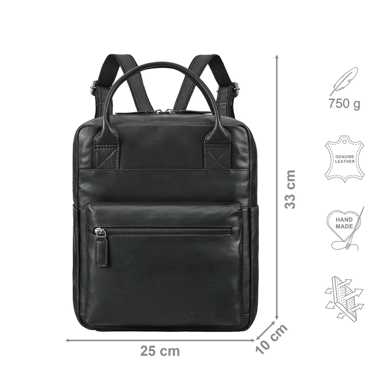 "Tima" Eleganter Damen Rucksack Leder Klein Für Laptop 13 13,3 Zoll