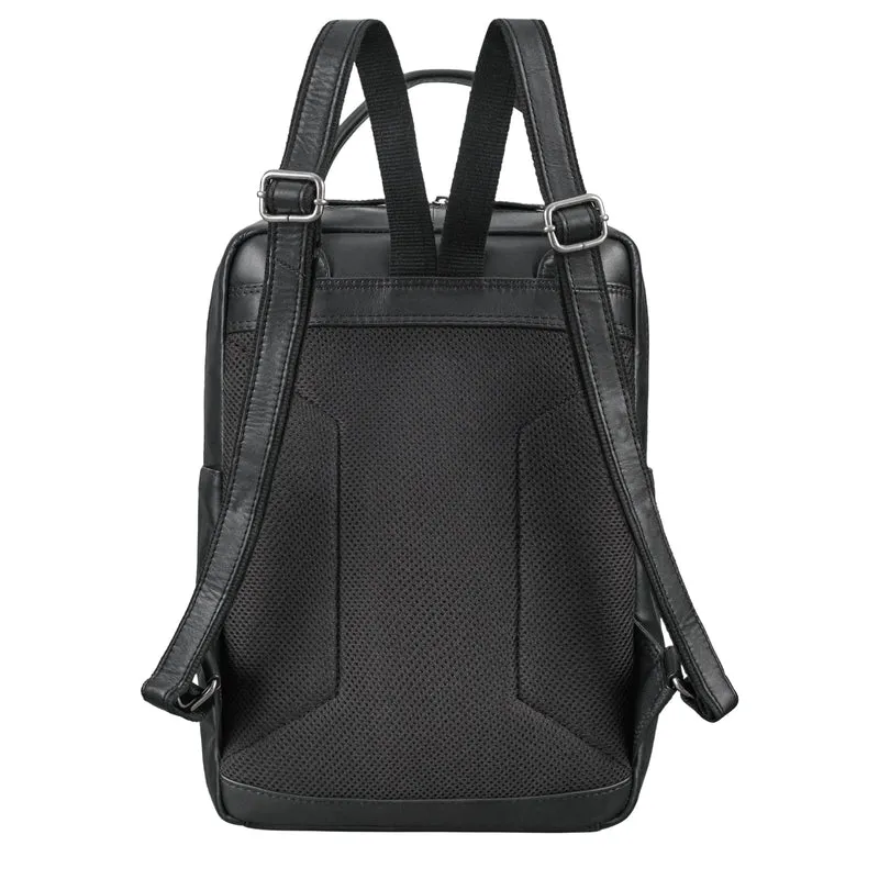 "Tima" Eleganter Damen Rucksack Leder Klein Für Laptop 13 13,3 Zoll