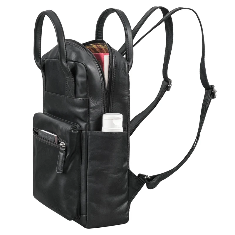"Tima" Eleganter Damen Rucksack Leder Klein Für Laptop 13 13,3 Zoll