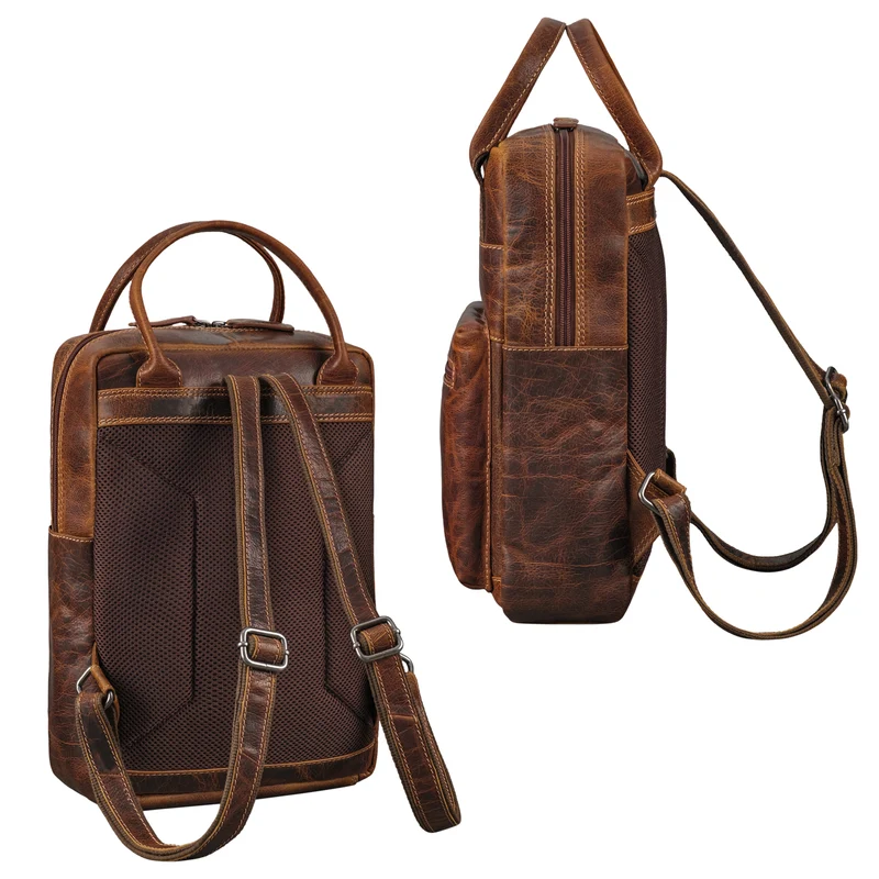 "Tima" Eleganter Damen Rucksack Leder Klein Für Laptop 13 13,3 Zoll