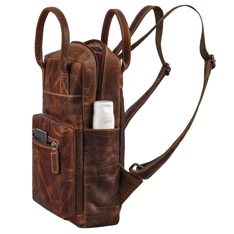 "Tima" Eleganter Damen Rucksack Leder Klein Für Laptop 13 13,3 Zoll
