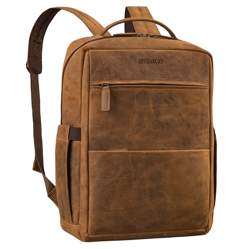 "Nordico" Businessrucksack Herren Groß Leder - Laptopfach 16 Zoll