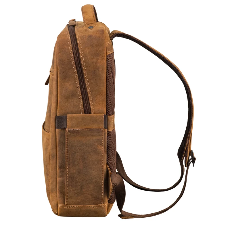 "Nordico" Businessrucksack Herren Groß Leder - Laptopfach 16 Zoll