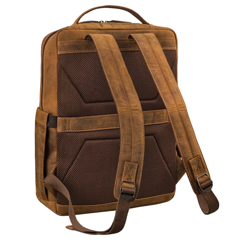 "Nordico" Businessrucksack Herren Groß Leder - Laptopfach 16 Zoll