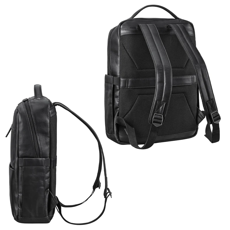 "Nordico" Businessrucksack Herren Groß Leder - Laptopfach 16 Zoll