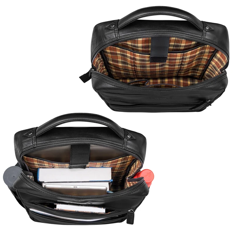 "Nordico" Businessrucksack Herren Groß Leder - Laptopfach 16 Zoll