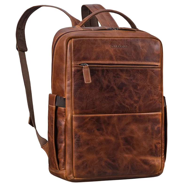 "Nordico" Businessrucksack Herren Groß Leder - Laptopfach 16 Zoll