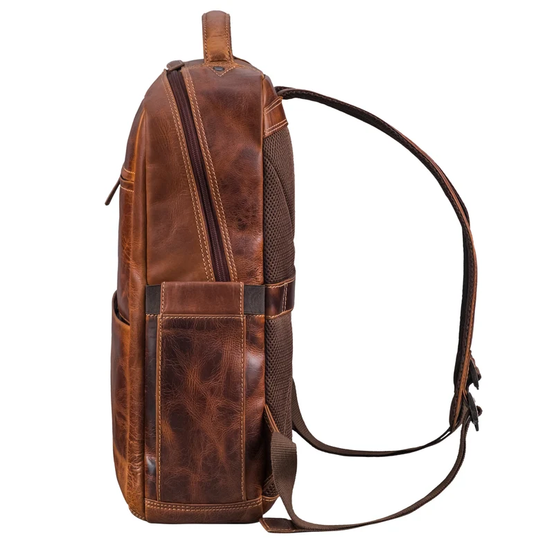 "Nordico" Businessrucksack Herren Groß Leder - Laptopfach 16 Zoll