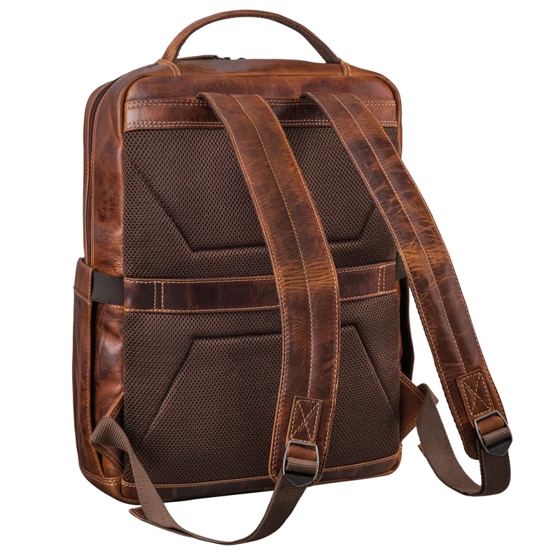 "Nordico" Businessrucksack Herren Groß Leder - Laptopfach 16 Zoll