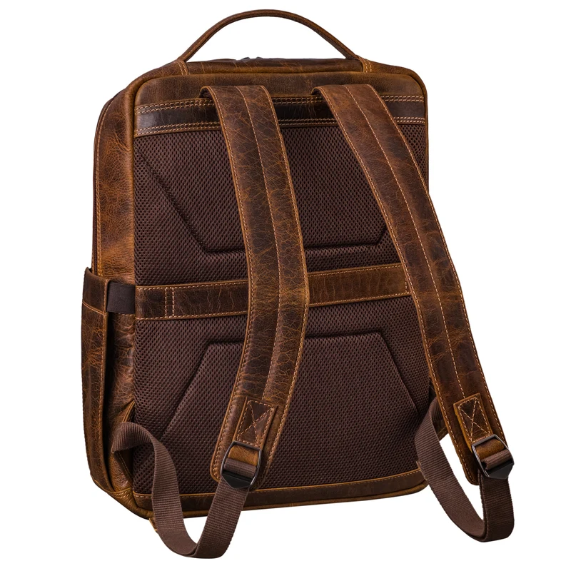 "Nordico" Businessrucksack Herren Groß Leder - Laptopfach 16 Zoll