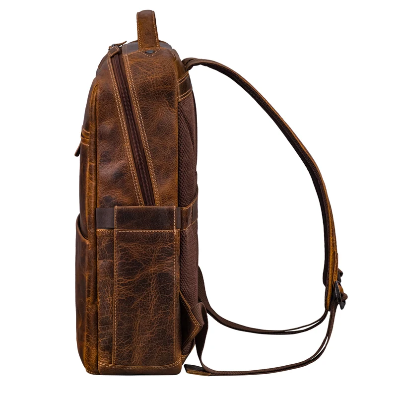 "Nordico" Businessrucksack Herren Groß Leder - Laptopfach 16 Zoll