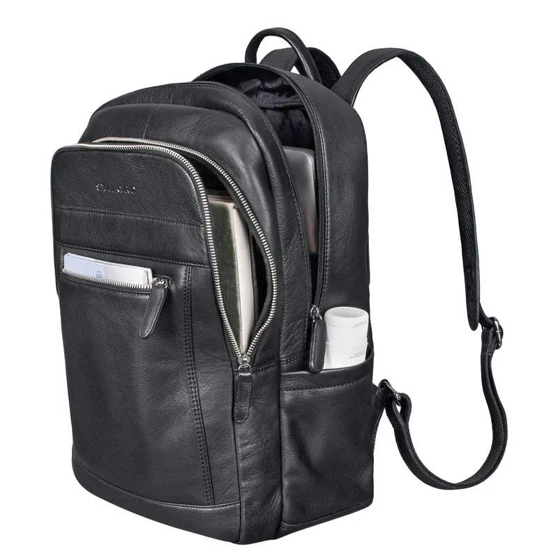 "Jamal" Leder Laptop Rucksack 16 Zoll Groß für Damen und Herren