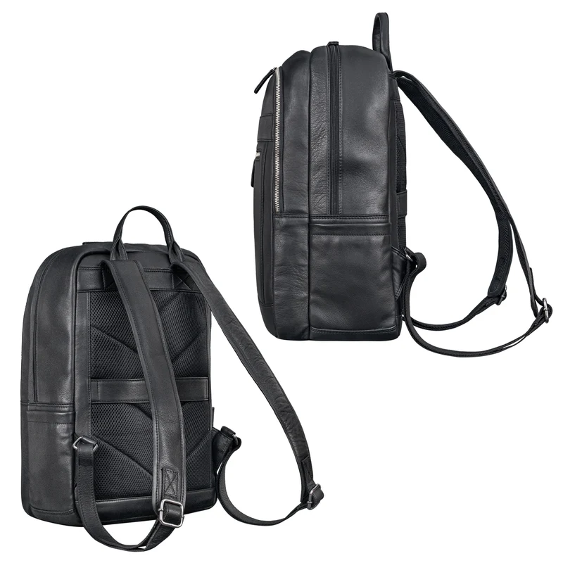 "Jamal" Leder Laptop Rucksack 16 Zoll Groß für Damen und Herren