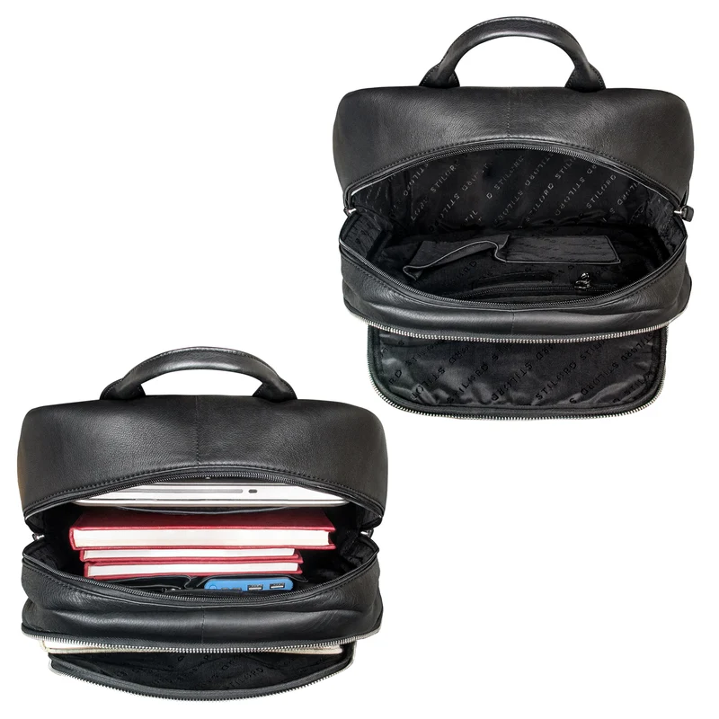 "Jamal" Leder Laptop Rucksack 16 Zoll Groß für Damen und Herren