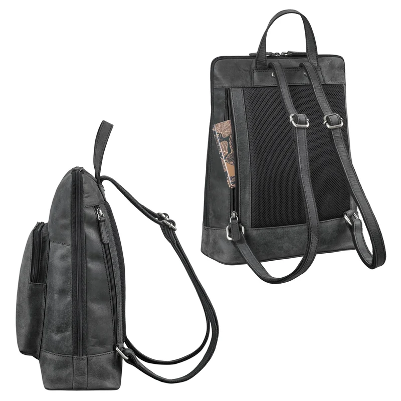 "Celia" Stylisher Leder-Rucksack Damen Echtleder Vintage Mittel-Groß