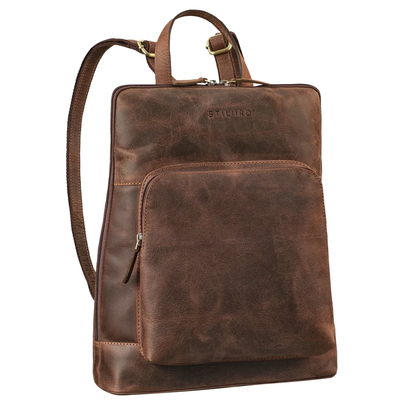 "Celia" Stylisher Leder-Rucksack Damen Echtleder Vintage Mittel-Groß