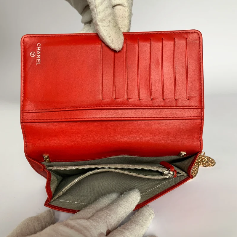 Chanel Portemonnee Groot Kaviaar Leer