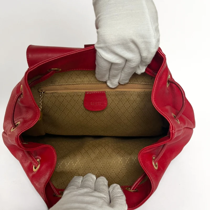 Gucci Bambusrucksack groß aus Leder