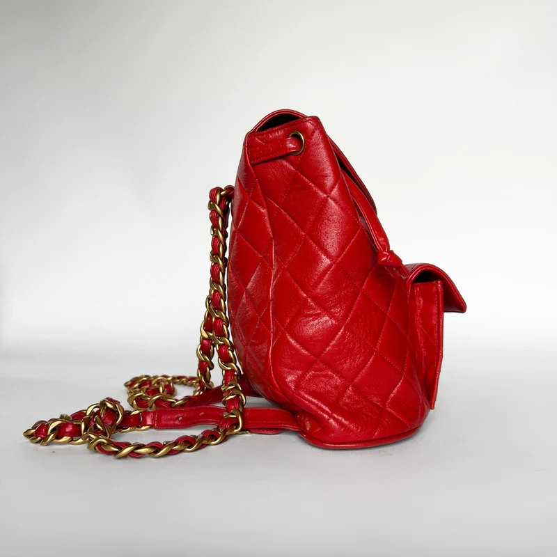 Chanel Duma Rucksack Lammfell Leder