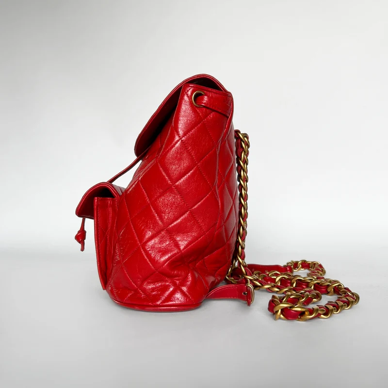 Chanel Duma Rucksack Lammfell Leder