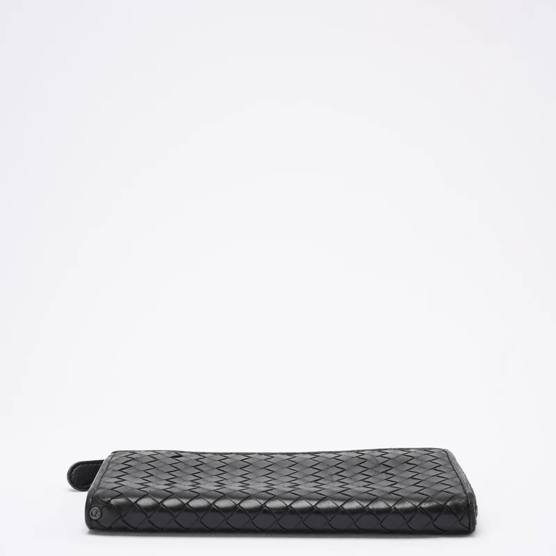 Bottega Veneta Schwarze lange Brieftasche