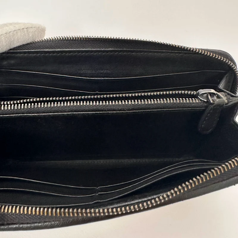 Bottega Veneta Schwarze lange Brieftasche