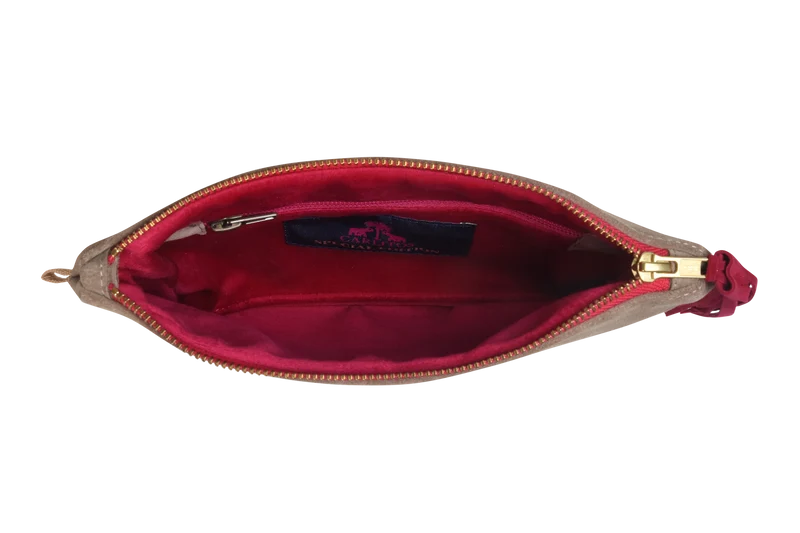 Clutch Bag CLARA -Cappuccino & Pink-