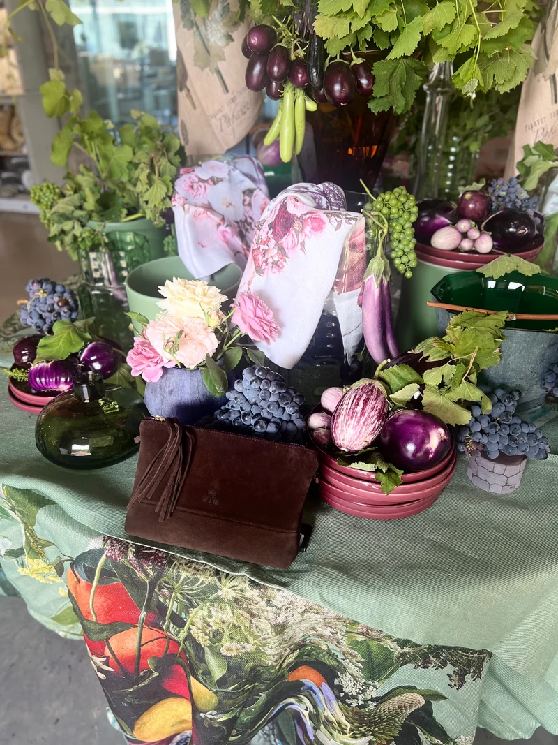 Clutch Bag CLARA -Braun & Lila-