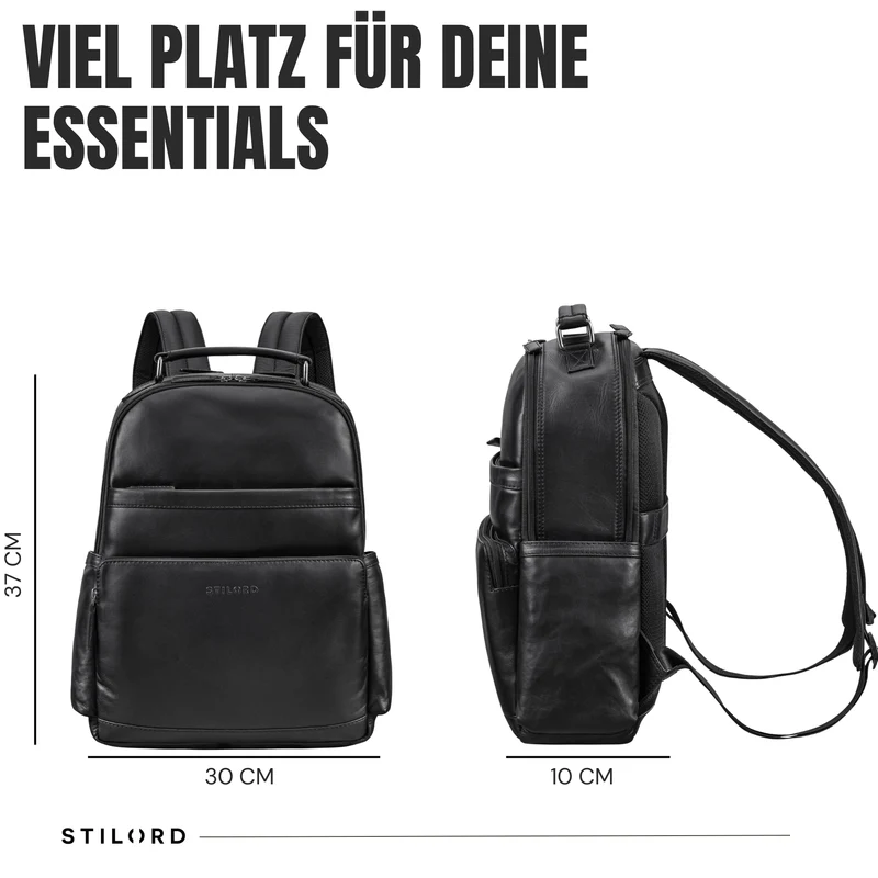 “Valens” Premium Lederrucksack Herren Groß mit Henkel