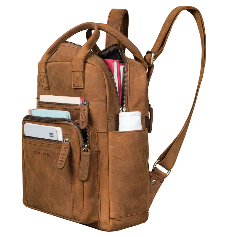 "Zane" Freizeit-Rucksack Damen Leder Mittel-Groß