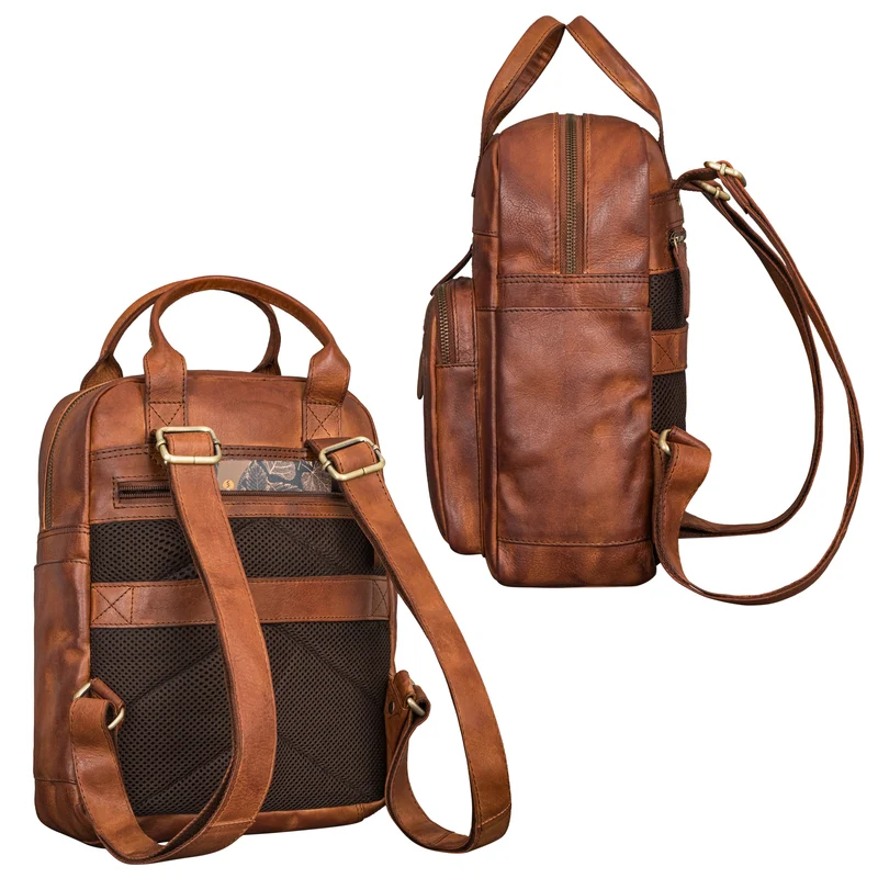"Zane" Freizeit-Rucksack Damen Leder Mittel-Groß
