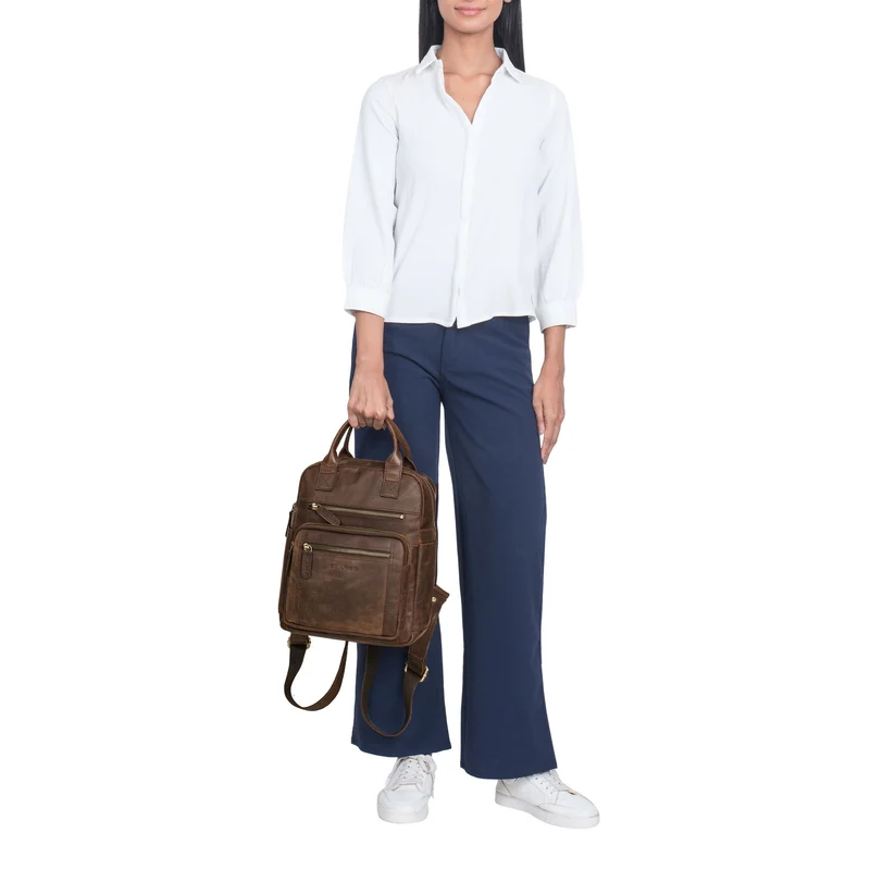 "Zane" Freizeit-Rucksack Damen Leder Mittel-Groß