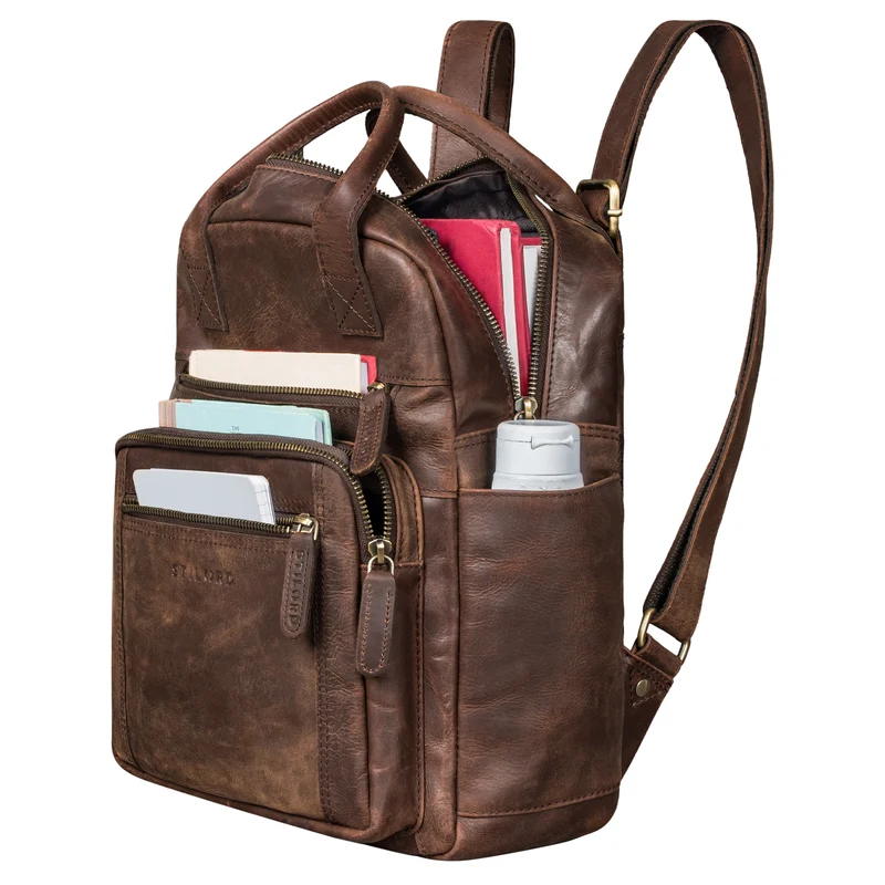 "Zane" Freizeit-Rucksack Damen Leder Mittel-Groß