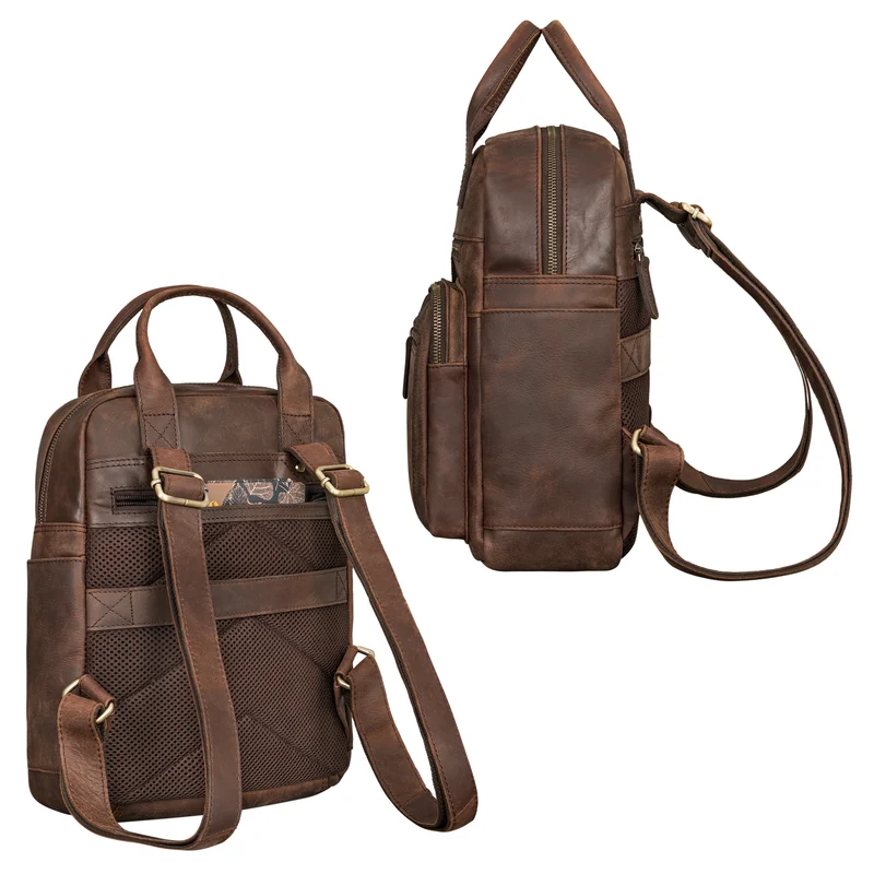 "Zane" Freizeit-Rucksack Damen Leder Mittel-Groß