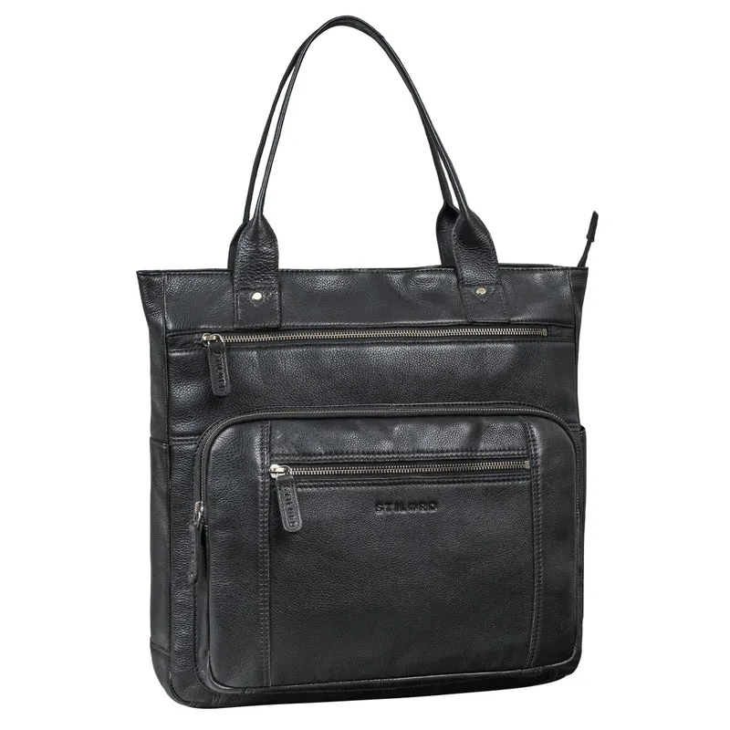 "Bonnie" Große Handtasche Damen Leder Shopper mit vielen Fächern