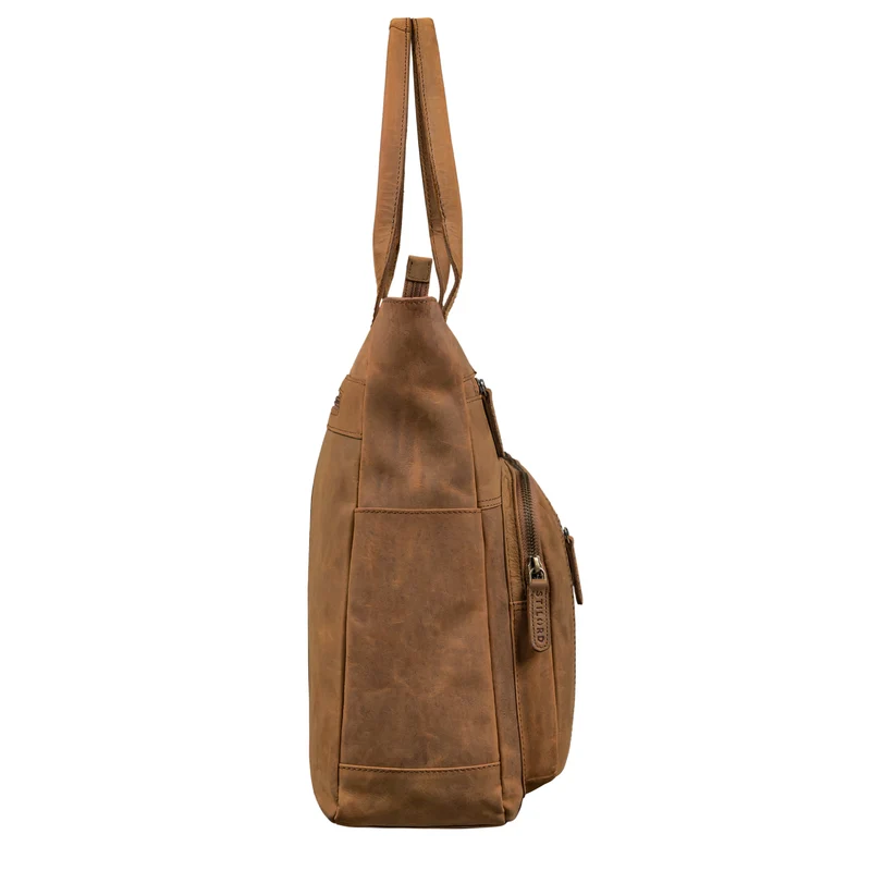 "Bonnie" Große Handtasche Damen Leder Shopper mit vielen Fächern