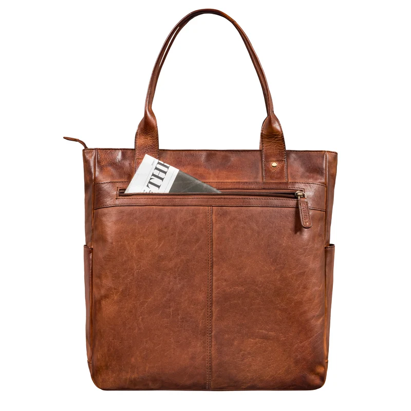 "Bonnie" Große Handtasche Damen Leder Shopper mit vielen Fächern