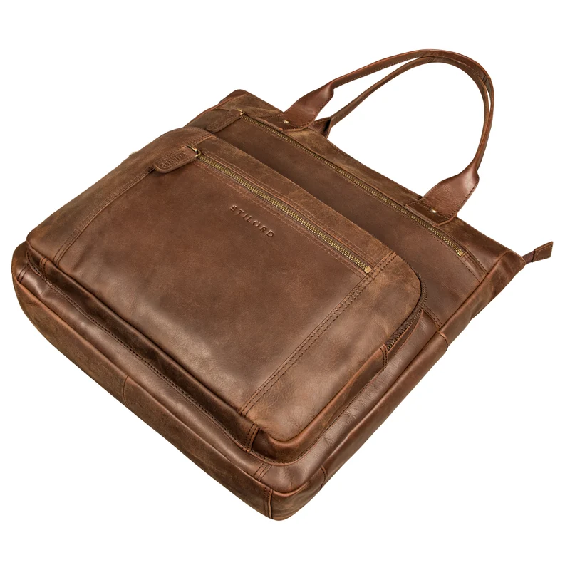 "Bonnie" Große Handtasche Damen Leder Shopper mit vielen Fächern