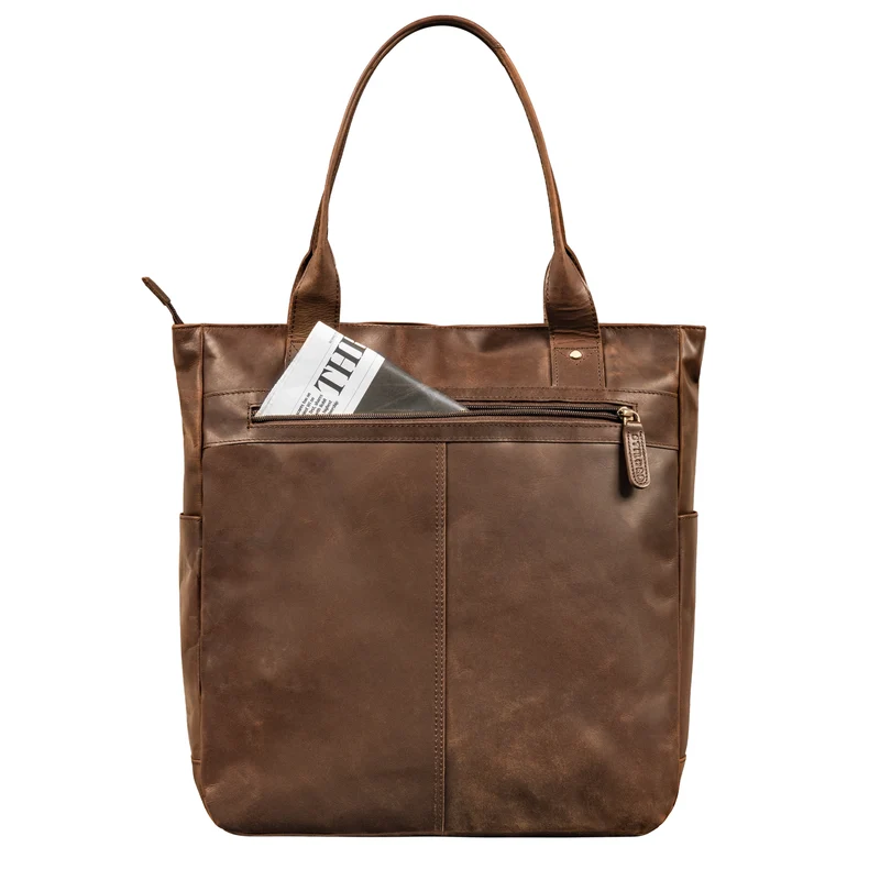 "Bonnie" Große Handtasche Damen Leder Shopper mit vielen Fächern