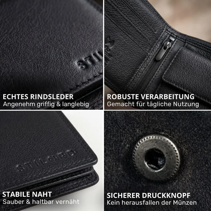 "Norman" Große Herren Leder Geldbörse mit RFID Schutz