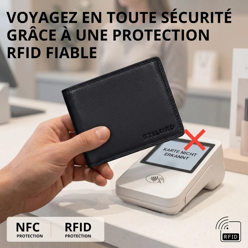 "Norman" Große Herren Leder Geldbörse mit RFID Schutz