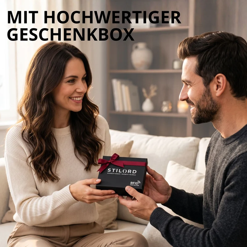 "Norman" Große Herren Leder Geldbörse mit RFID Schutz